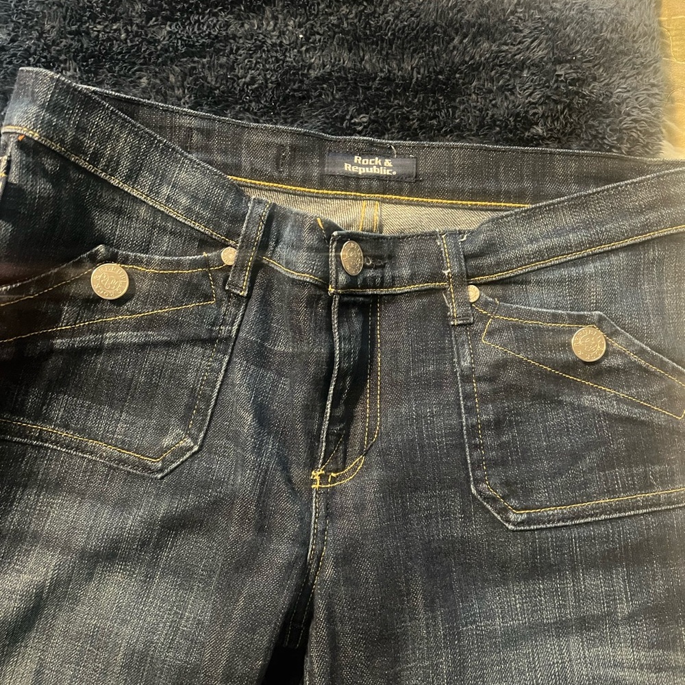 Rock & Republic Women's Dark Blue High Rise Jeans